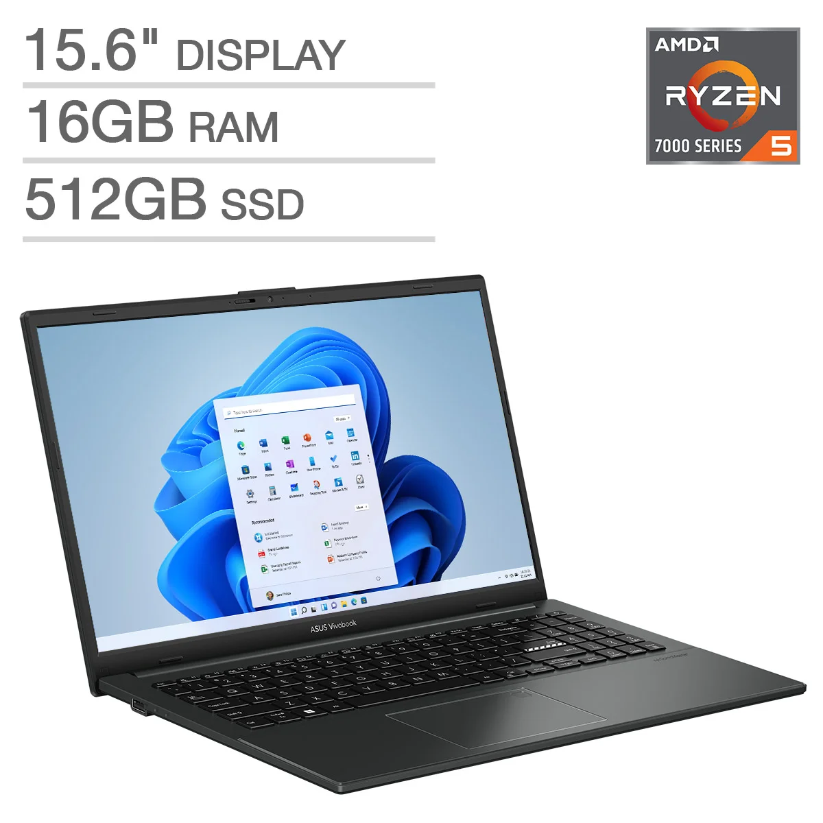 Notebook ASUS Vivobook Go 15 AMD Ryzen 5 8GB