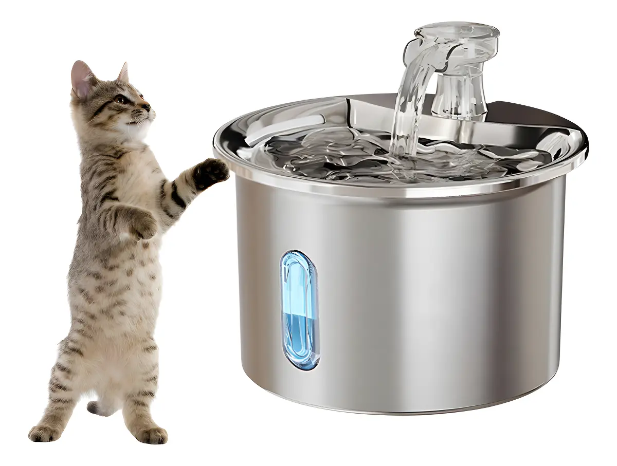 Bebedouro Fonte Água 2.4L Filtro Automático Pet Gatos e Cães