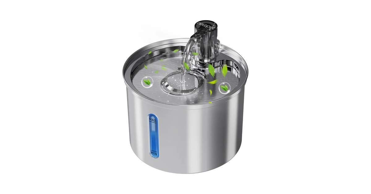 Bebedouro Fonte Água Inox Gato Bomba Filtro 2.2L Silencioso