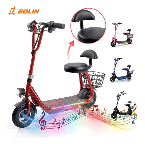 Bolin XXH Pro Patinete Elétrico Infantil 300W Bluetooth LED