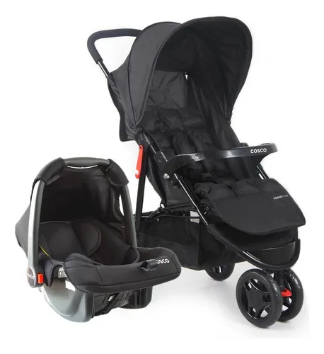 Travel System Cosco Kids Toffy 0 a 15kg Preto Absoluto