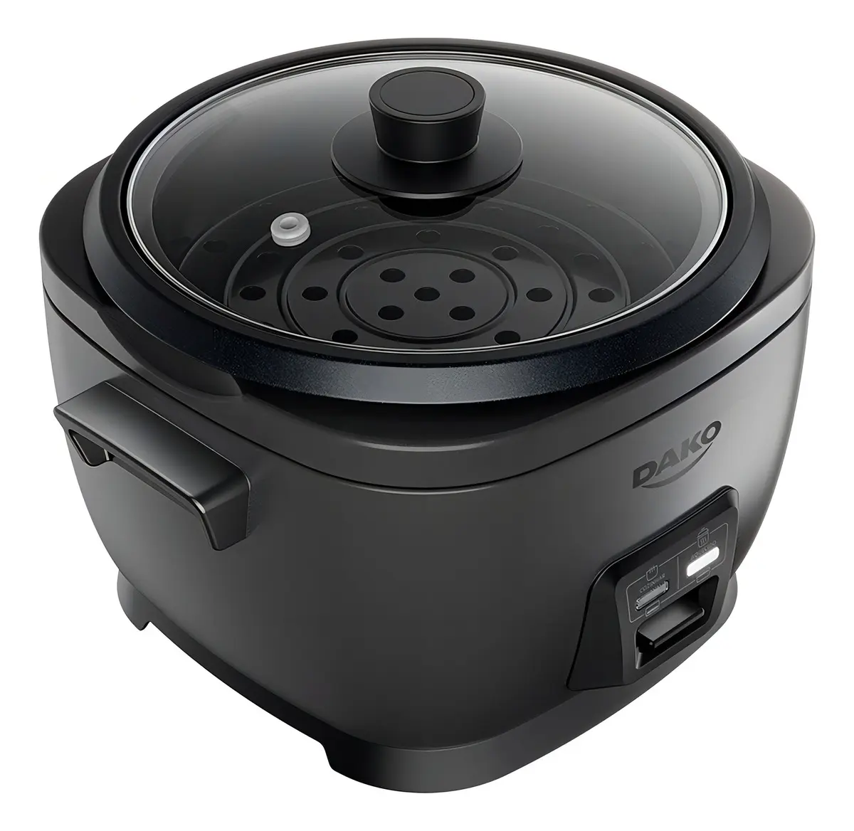 Dako Panela de Arroz Elétrica 700W 4 Litros 10 Xícaras Cinza