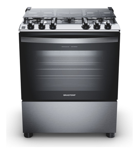 Fogão Brastemp BFS5GDR 5 Bocas Inox com Turbo Chama