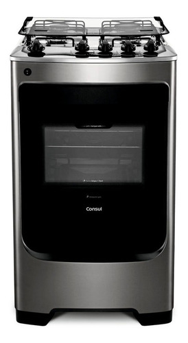 Fogão Consul CF04NAR 4 Bocas Inox com Acendimento Automático