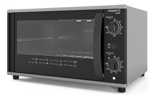 Forno Eletrico de Bancada Fogatti Top 48 Black 48 Litros 127V