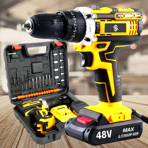 Parafusadeira/Furadeira com 2 Baterias, LED e Eixo Flexível