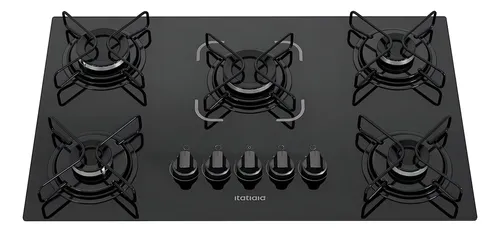 Cooktop 5 Bocas Itatiaia Essencial Preto Bivolt