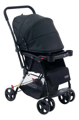 Carrinho de BebĂȘ com Alça ReversĂvel Youturn Preto Maxi Baby