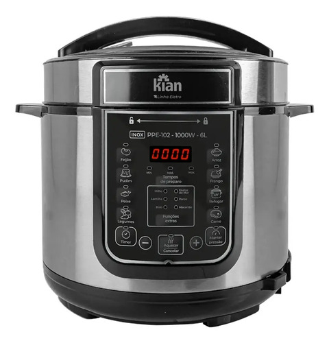 Panela de Pressão Elétrica Kian PPE-102 6L Inox
