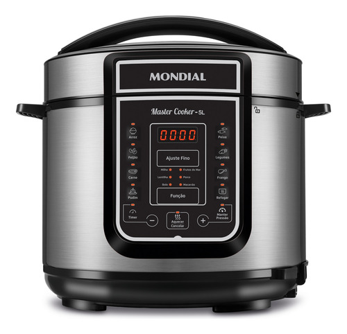 Panela de Pressão Elétrica Digital Mondial PE-38 5L 900W 220V