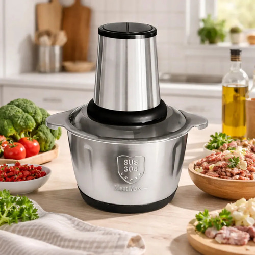Multiprocessador Elétrico 2L Inox Picador de Alimentos